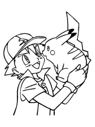 pikachu para colorir