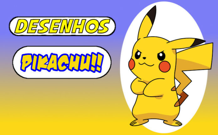 pikachu para colorir