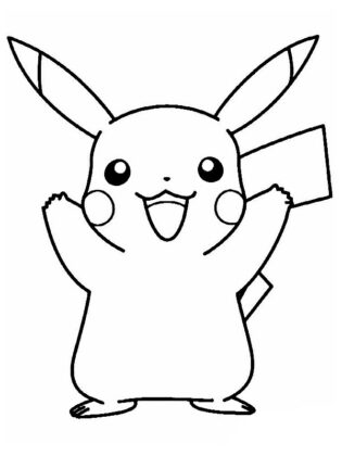 pikachu para colorir
