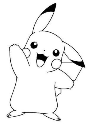 pikachu para colorir