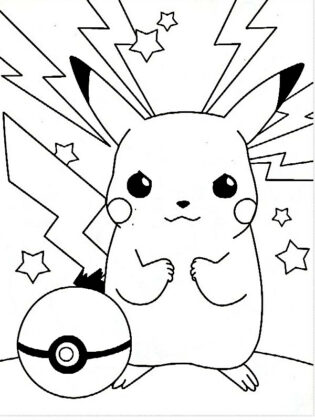 pikachu para colorir
