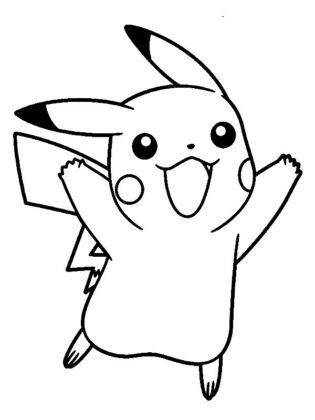 pikachu para colorir