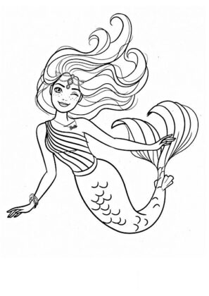 sereia para colorir