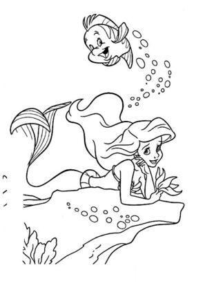 sereia para colorir