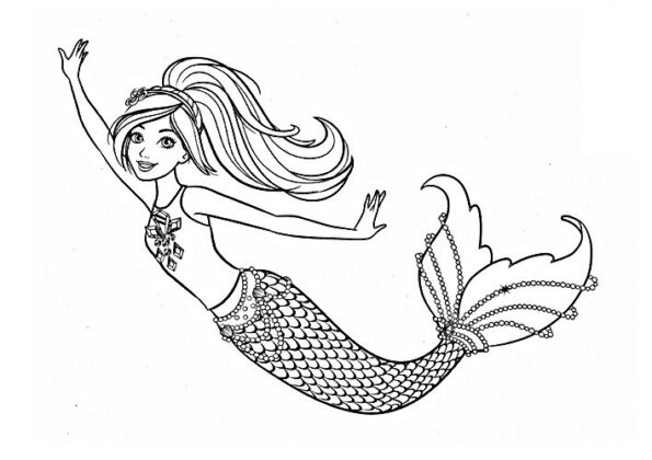 sereia para colorir