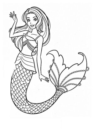 sereia para colorir