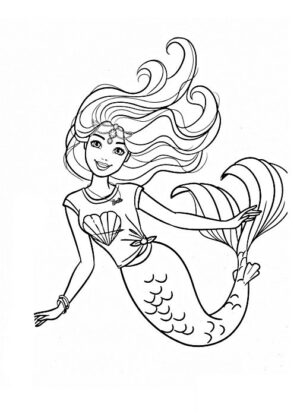 sereia para colorir
