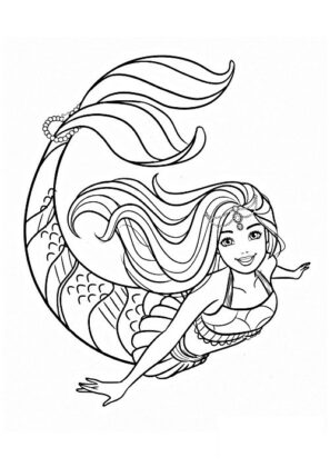 sereia para colorir e imprimir