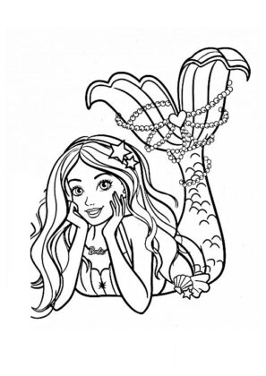 sereia para colorir e imprimir