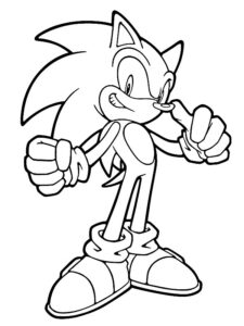sonic para colorir