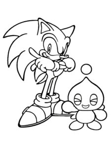 desenho para colorir do sonic