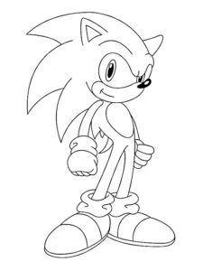desenho para colorir do sonic
