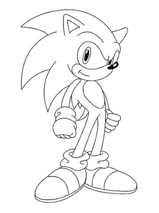 desenho para colorir do sonic