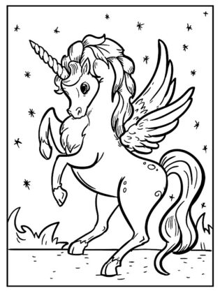 unicornio para colorir