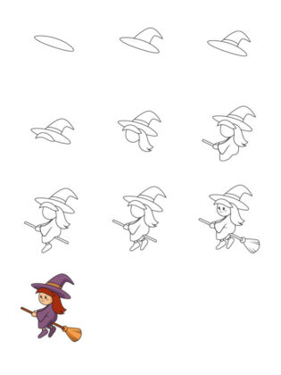 bruxas para colorir
