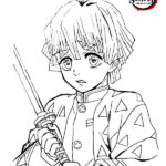 Desenhos de Inosuke de Anime Demon Slayer para Colorir e Imprimir 