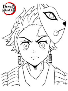 demon slayer para colorir