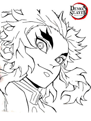 demon slayer para colorir