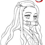 Desenho de Nezuko Kamado 04 de Demon Slayer para colorir