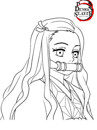 demon slayer para colorir