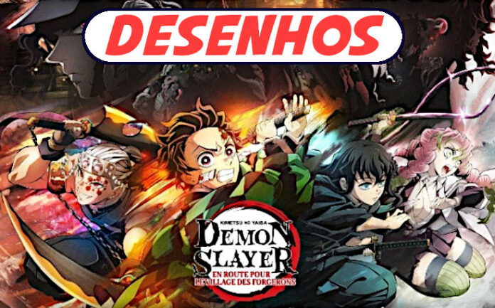 demon slayer para colorir
