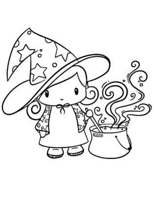 desenho de bruxa