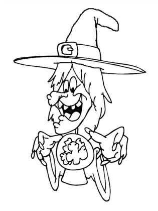 desenho de bruxa