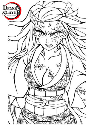 desenho de demon slayer