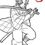 Desenhos para colorir de Tanjiro Running - Desenhos para colorir gratuitos  para impressão