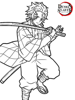 desenho de demon slayer