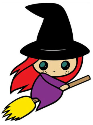 desenho de halloween bruxa