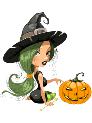 desenho de halloween bruxa