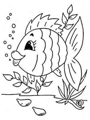 desenho de peixe para colorir