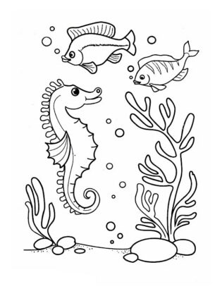 desenho de peixes para colorir