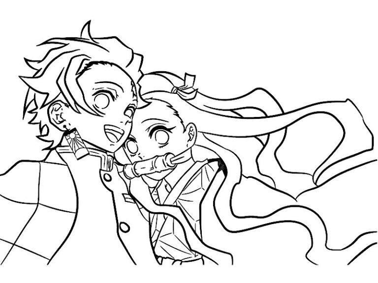 Demon Slayer para Colorir : 30 Desenhos para imprimir