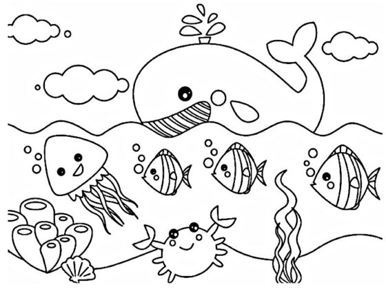 desenhos de peixes para colorir