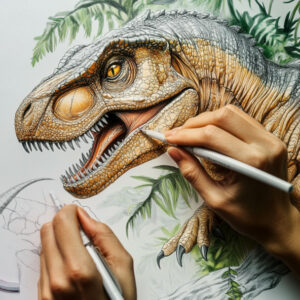 dinossauro colorido