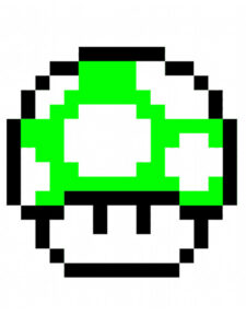 mario bros pixel art