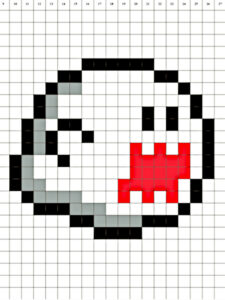 mario bros pixel art