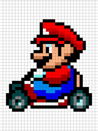 mario bros pixel art