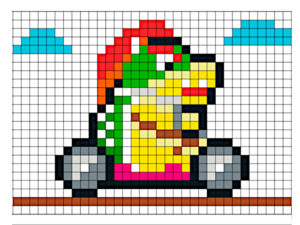 mario bros pixel art