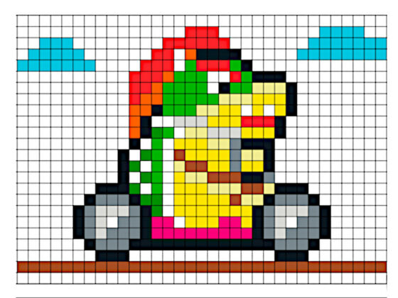 mario bros pixel art