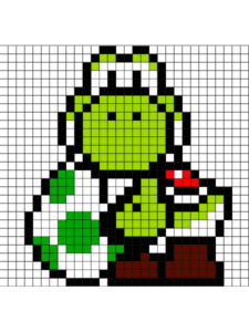 mario bros pixel art