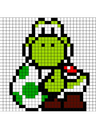 mario bros pixel art