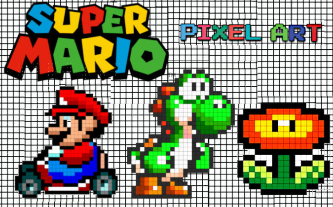 Mario Pixel Art : 30 desenhos para imprimir