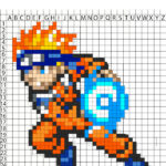 Naruto Pixel Art : 40 desenhos para imprimir