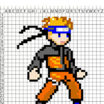 Naruto Pixel Art : 40 desenhos para imprimir