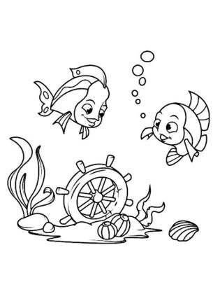 peixes para colorir