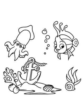 peixes para colorir