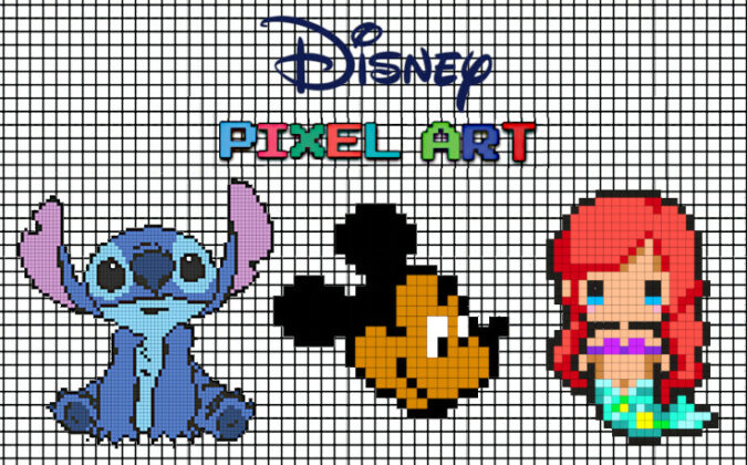 Pixel Art Disney 50 Desenhos Para Imprimir